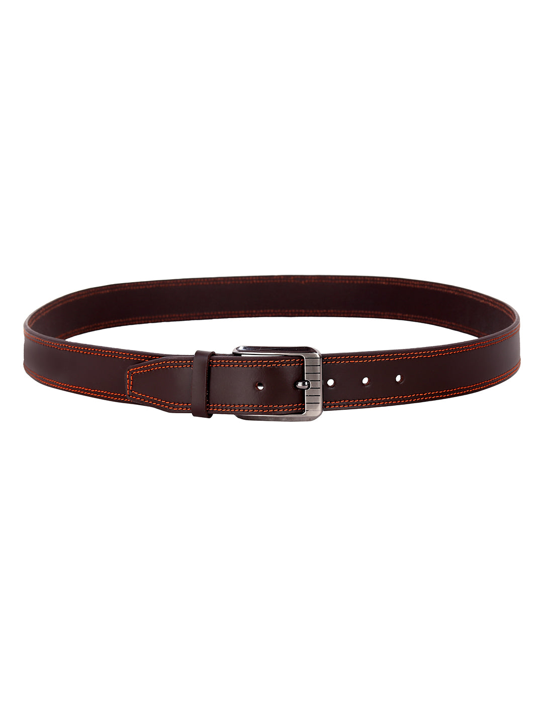 Leather World Formal Casual Brown Branded Stylish Genuine Leather Belts For Men
