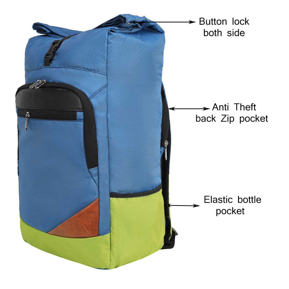 Medium 22 L Laptop Backpack Top Roll Large Backpack Bag Men Women (Multicolor)
