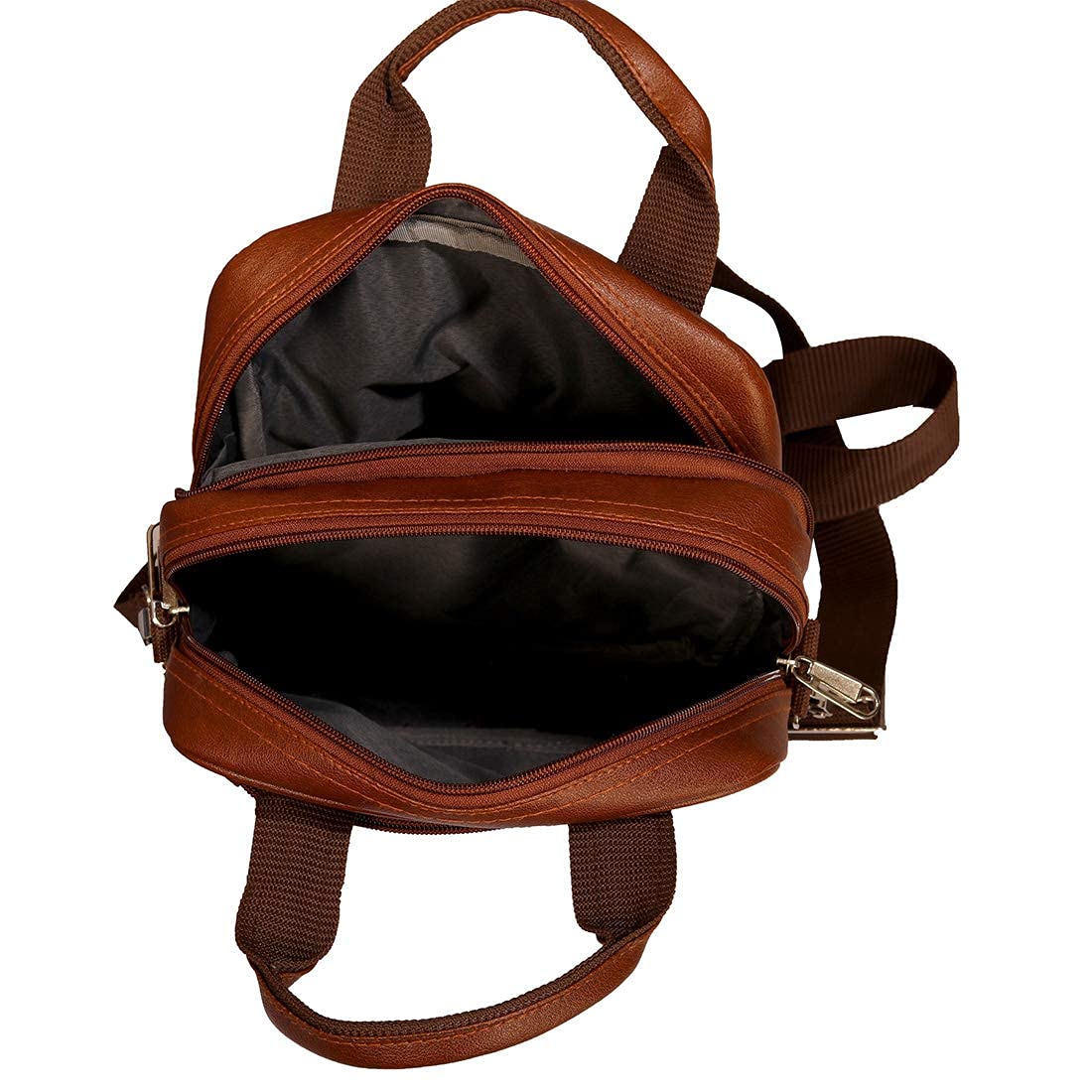 Leather World PU Leather Sling Bag Men Women Cross Body Travel Messenger