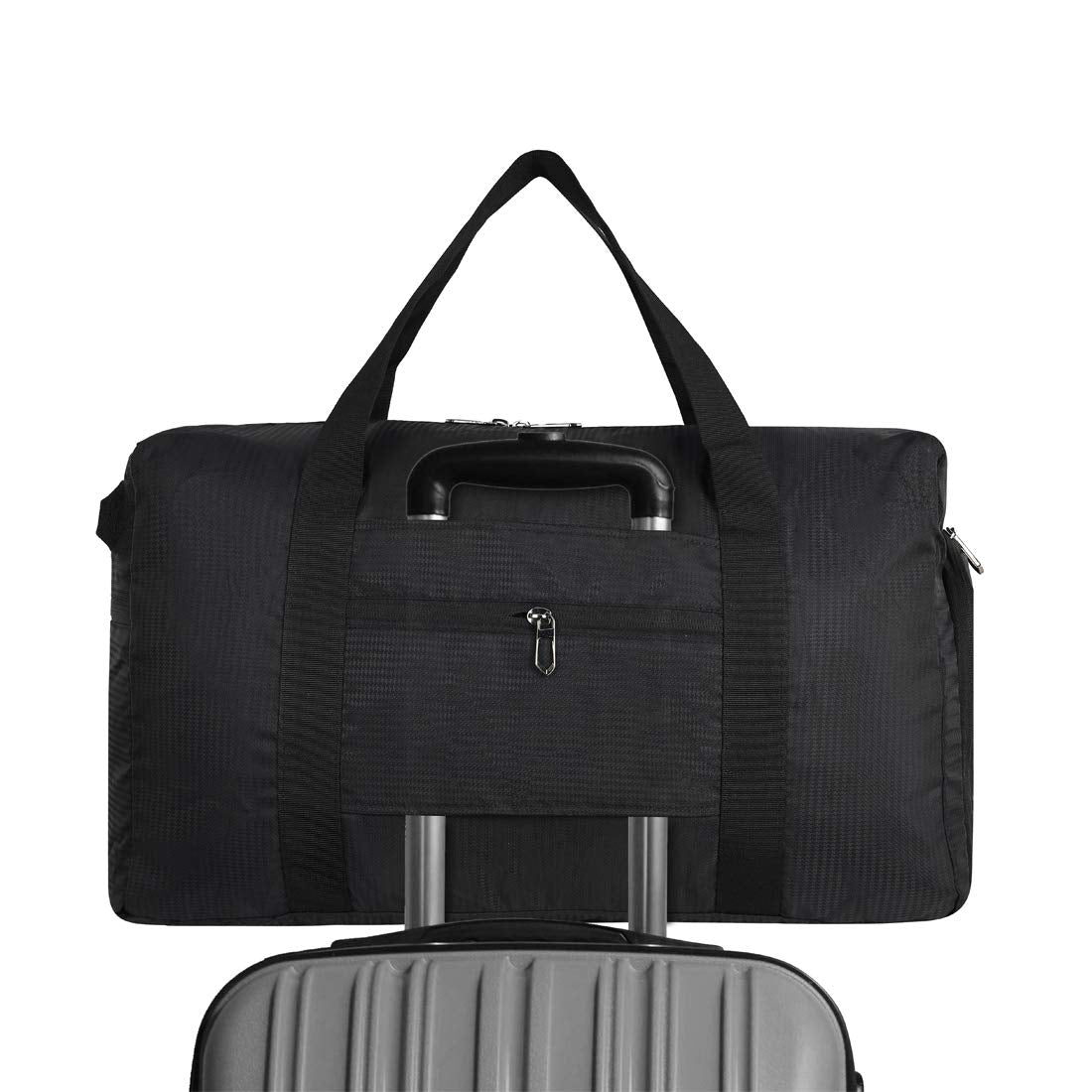Fly Fashion Polyester Fold able Travel Duffel Bag Men Luggage Women -(Black)