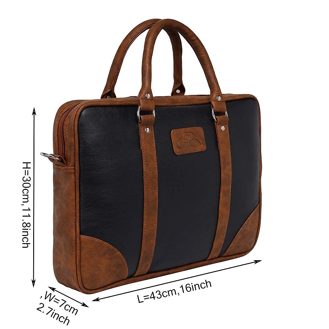 Leather World Multi Color Pu Leatherette Laptop Office Messenger Tablet Travel Shoulder Bag Men Women (Coffe Brown)