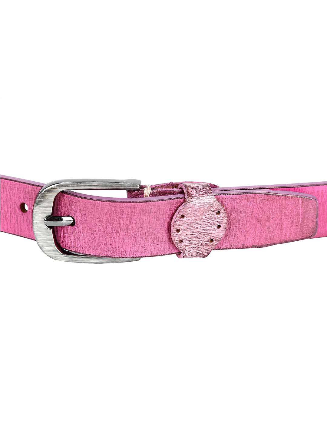 Women Casual, Evening, Party, Formal Pink Genuine Leather Belt