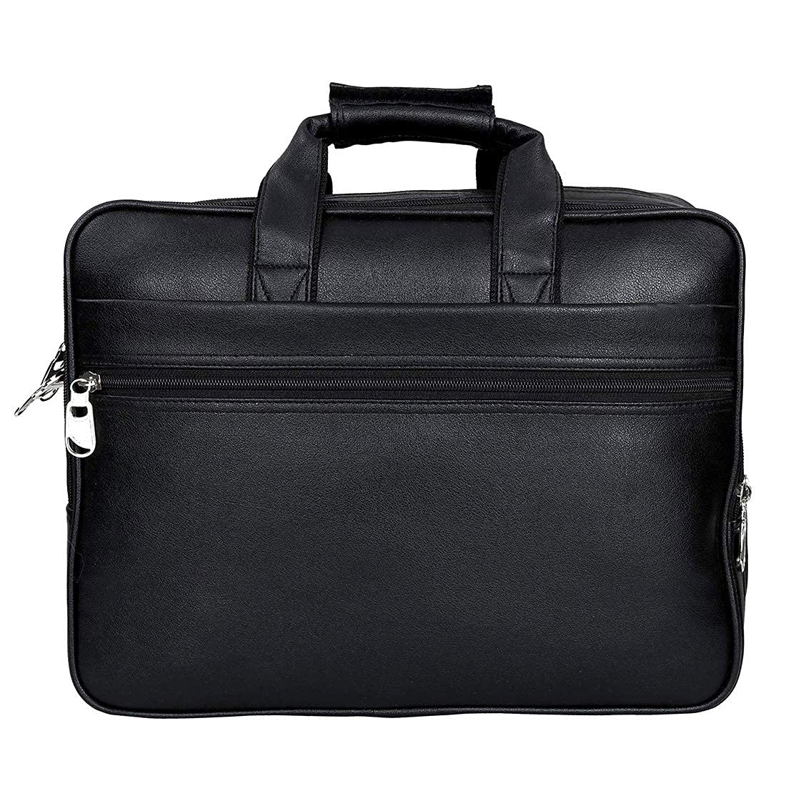 Leather World Expandable Pu Leather 15.6 Inch Water Resistant Laptop Bags Office Bag Men Women Messenger Briefcase - Black