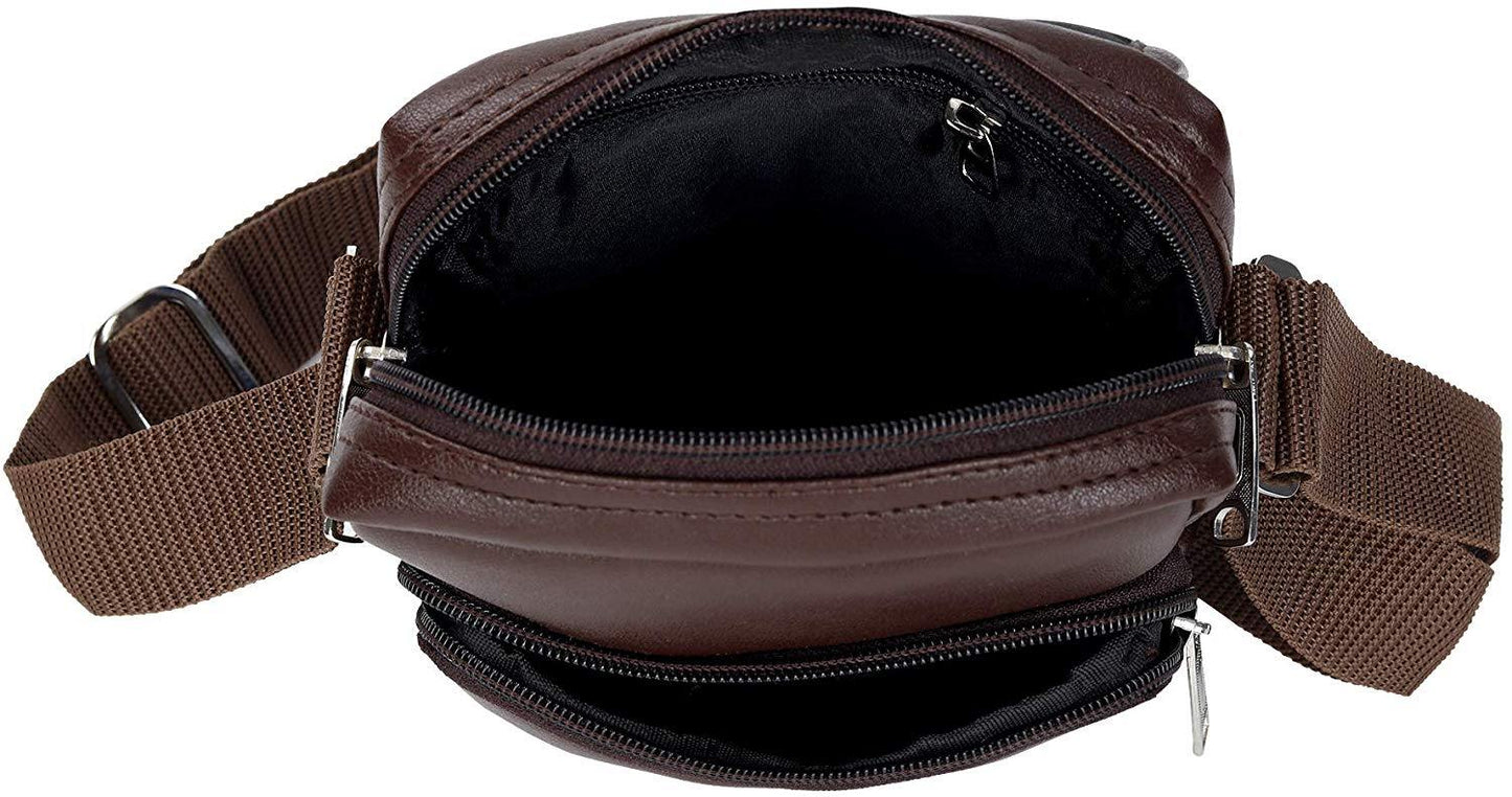 Leather World Men's Brown Travel Organizer Pouch - Leatherworldonline.net