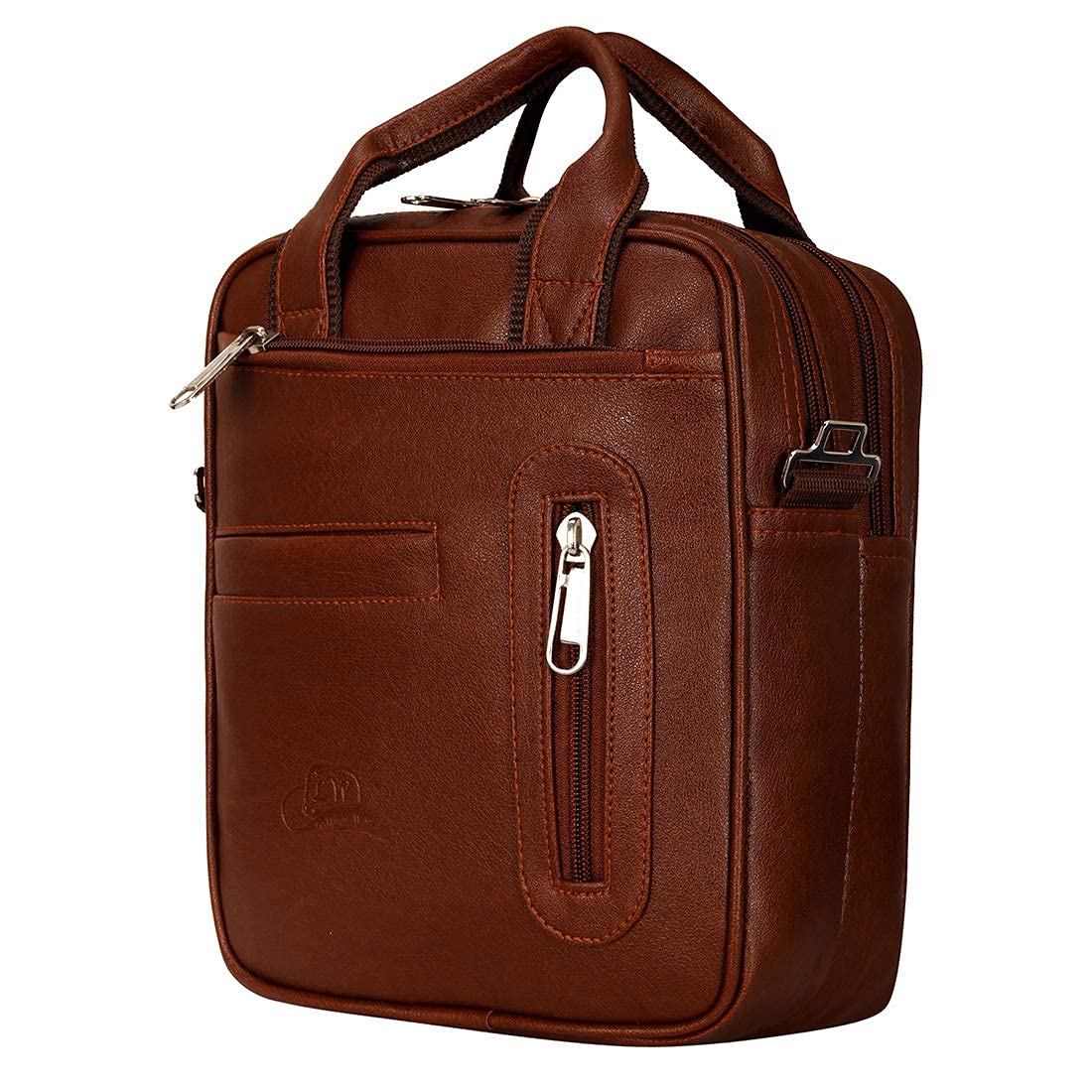 Leather World PU Leather Sling Bag Men Women Cross Body Travel Messenger