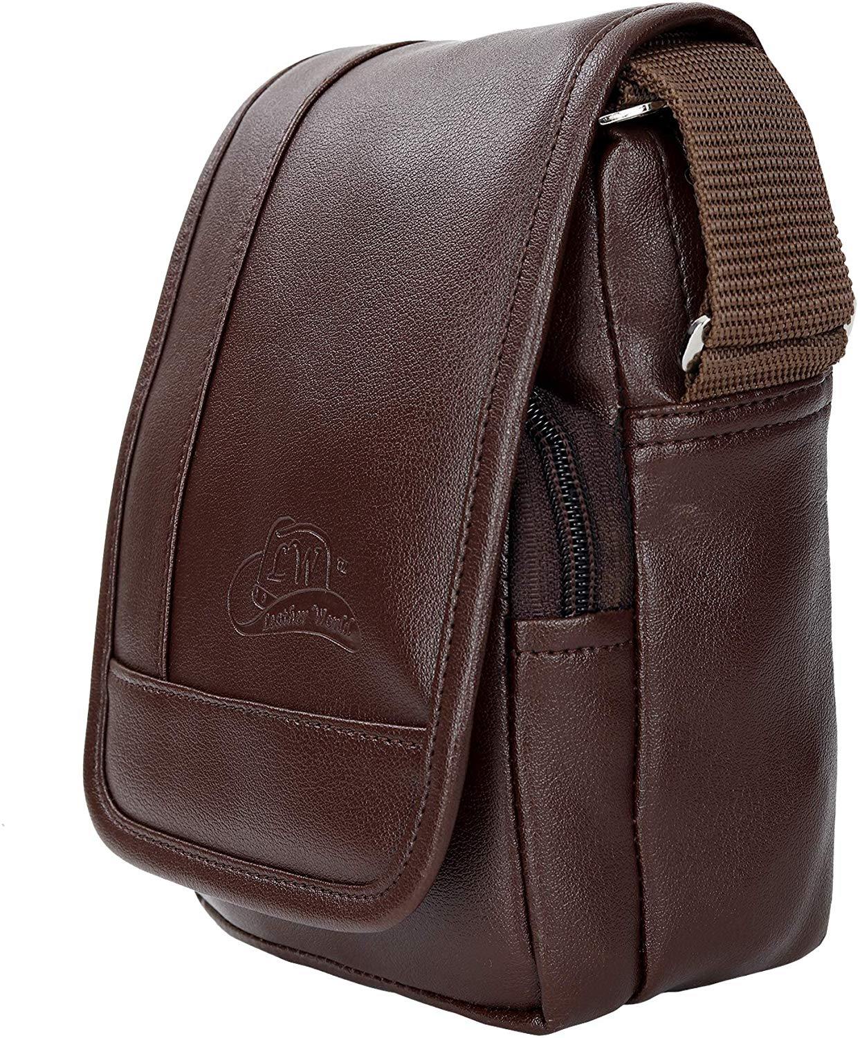 Leather World Men's Brown Travel Organizer Pouch - Leatherworldonline.net