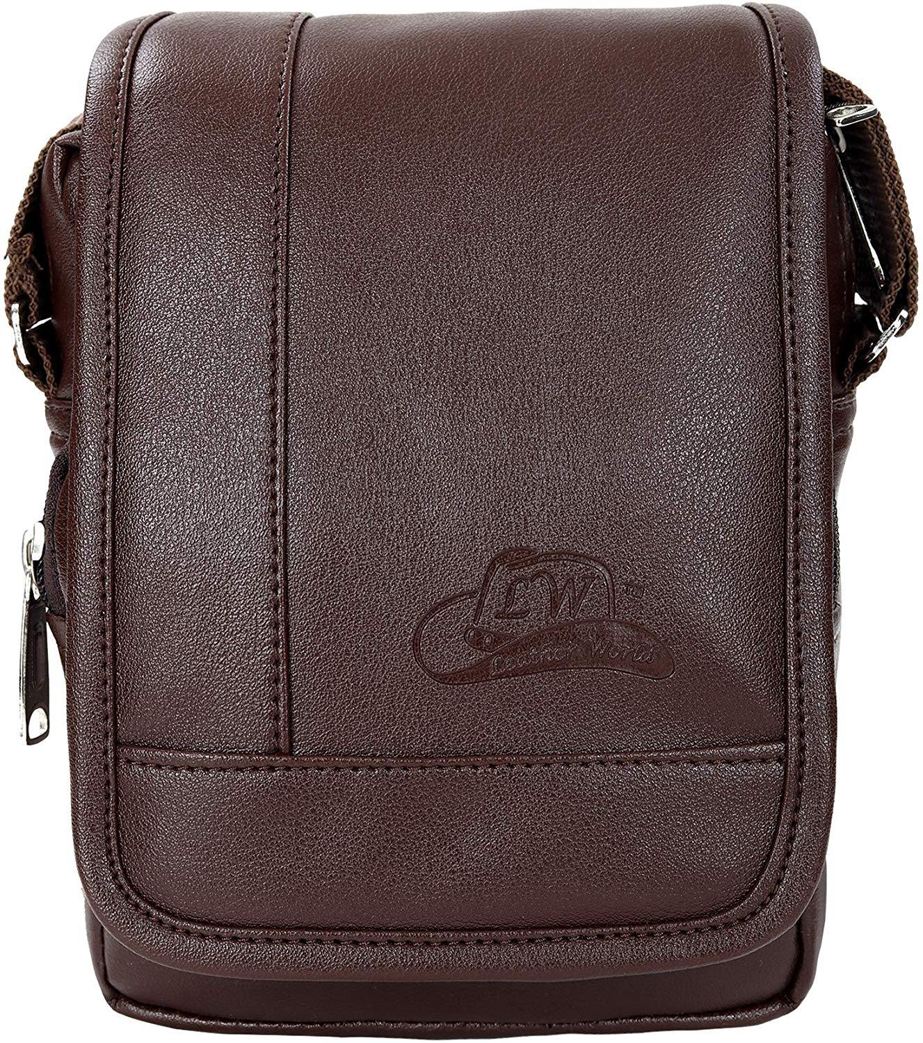 Leather World Men's Brown Travel Organizer Pouch - Leatherworldonline.net