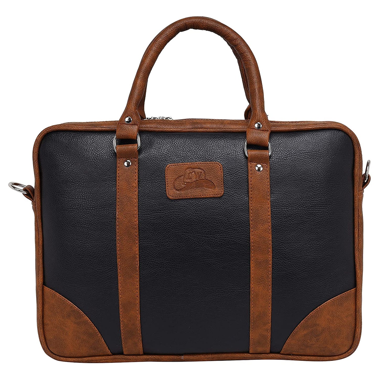 Leather World Multi Color Pu Leatherette Laptop Office Messenger Tablet Travel Shoulder Bag Men Women (Coffe Brown)