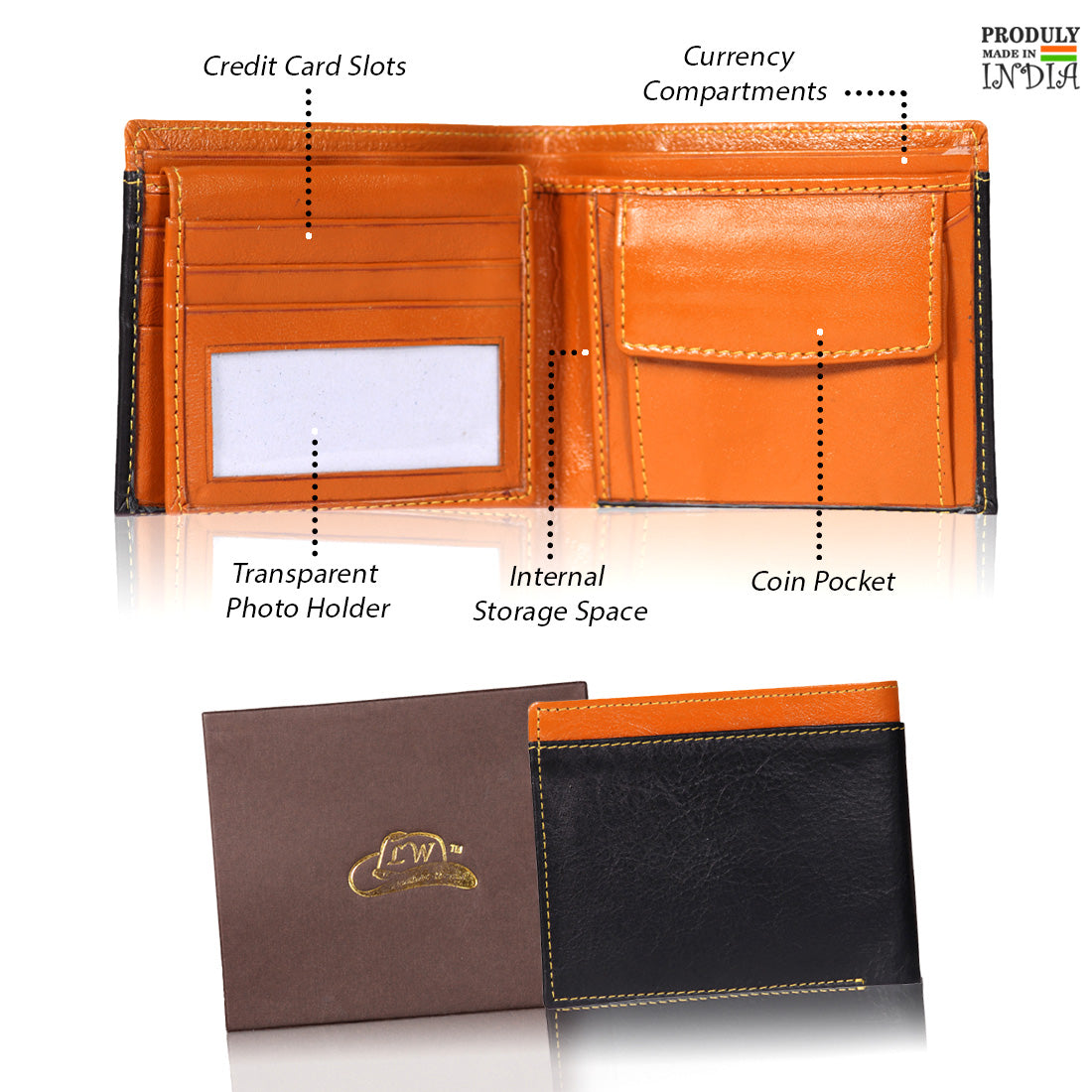 Leather World Genuine Smooth Leather Wallet For Men