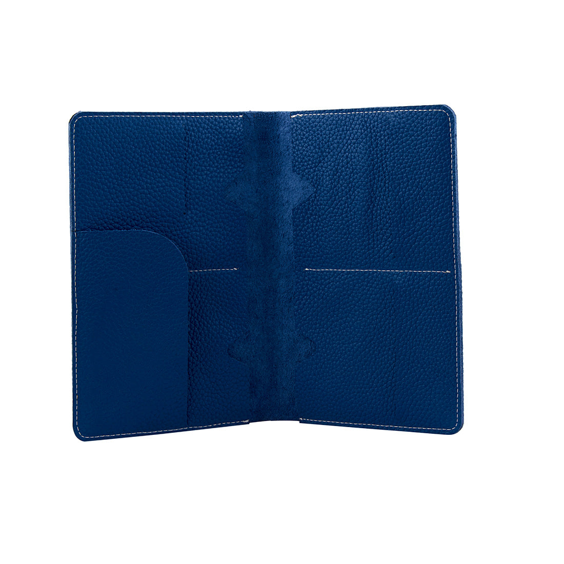 Genuine Grained Leather Unisex Dark Blue Multi-purpose Holder