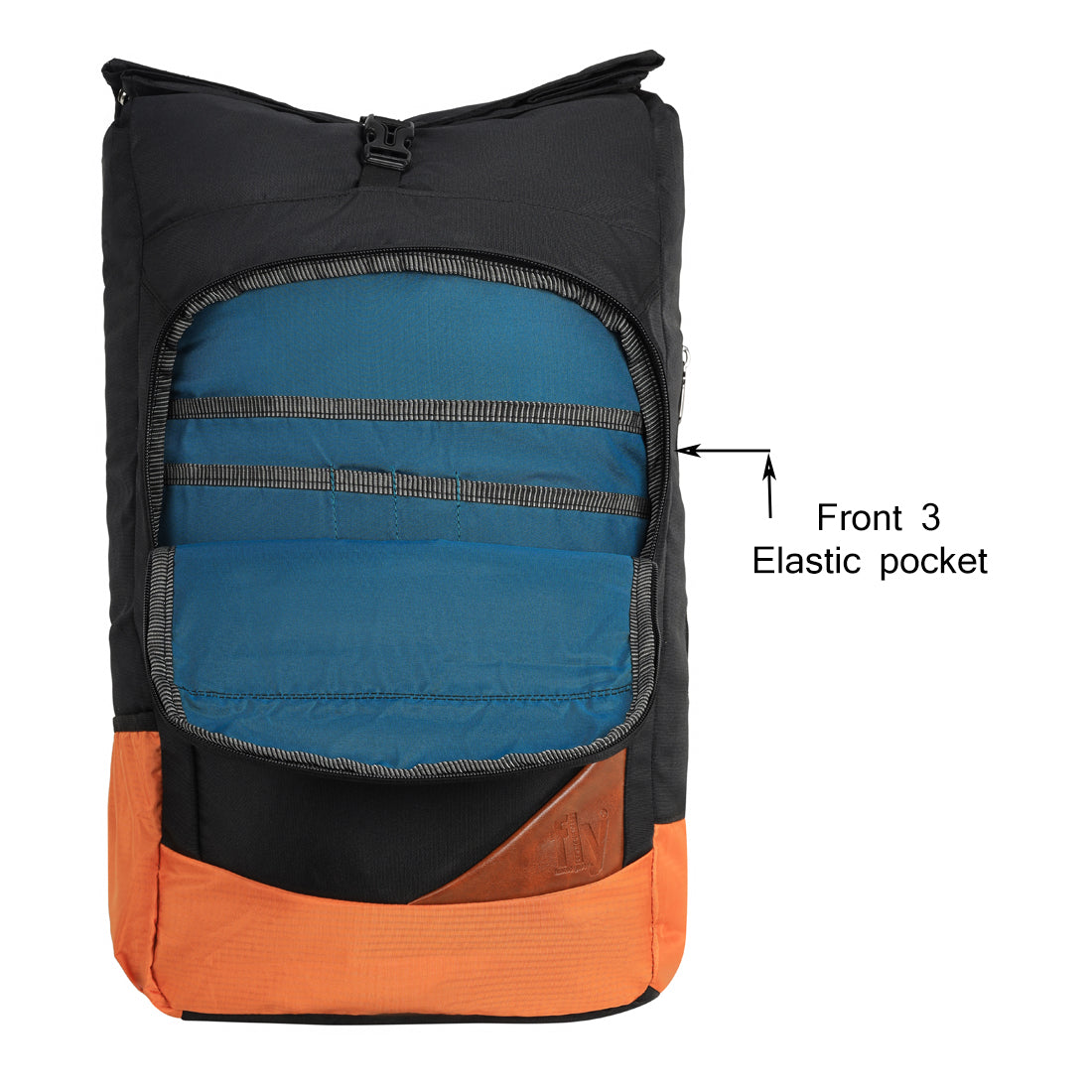 Medium 22 L Laptop Backpack Top Roll Large Backpack Bag Men Women (Black)