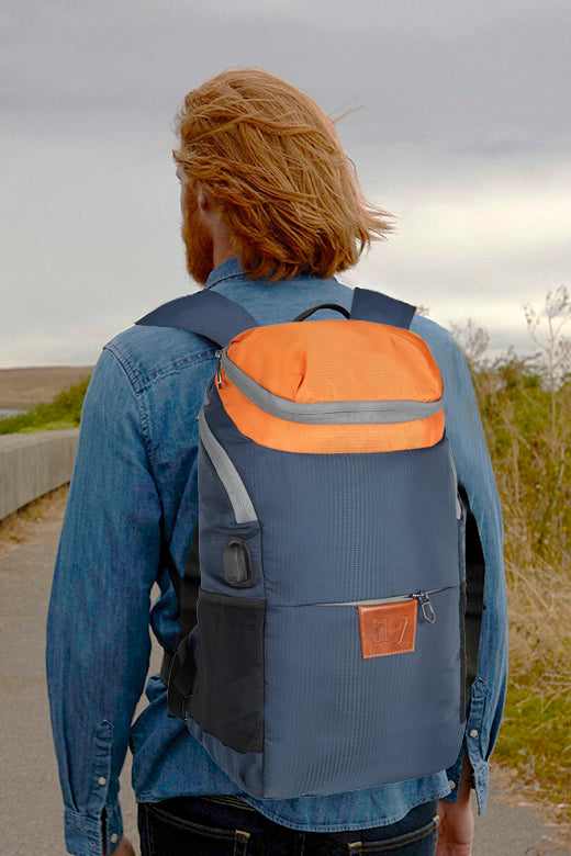 Fly Fashion 20 ltrs Polyester Multi Color Anti Theft Backpack with USB Charging Port 15.6 Inch Laptop Bagpack Waterproof Casual Unisex Bag for School College Office Suitable for Men Women