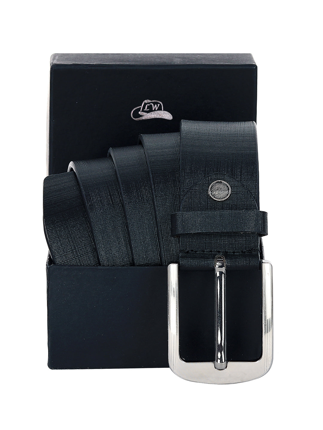 Leather World Formal Casual Black Crosshiner Stylish Genuine Leather Belts For Men