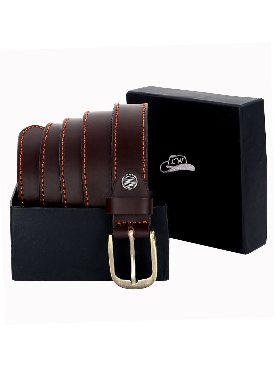 Leather World Formal Casual Brown Branded Stylish Genuine Leather Belts for Women