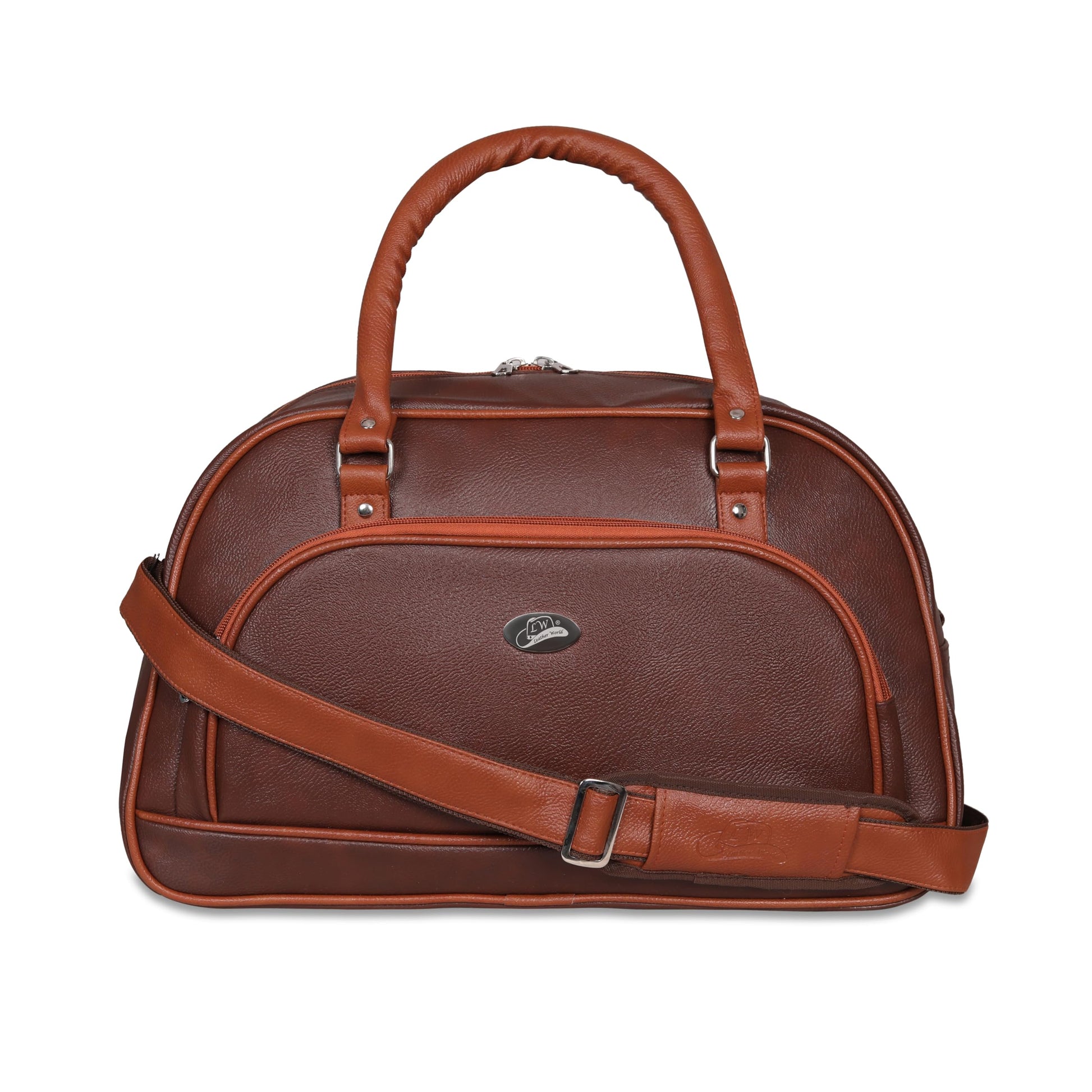 Leather World Duffel Bag Textured Leatherette Luggage Duffle