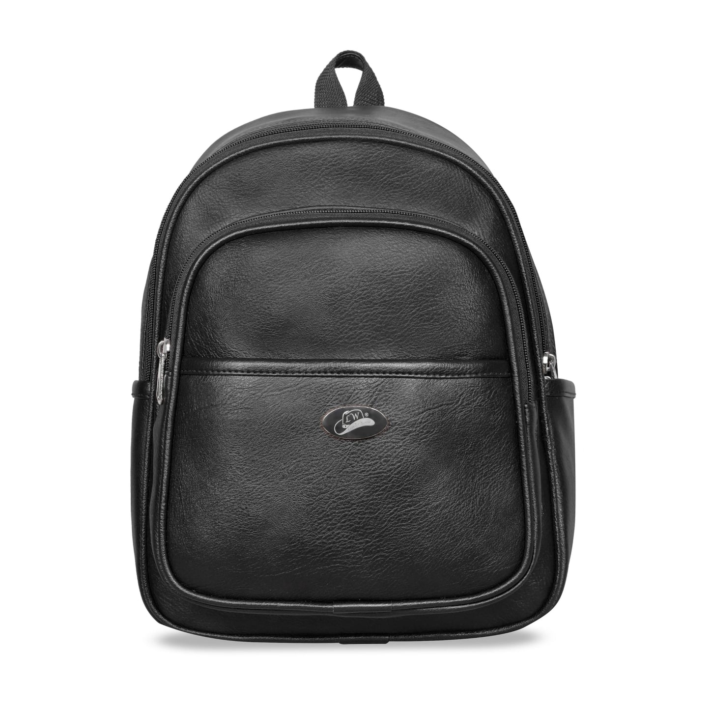 Leather World Backpack for Women Vegan Leather Travel Backpack Vintage Shoulder Bags Girls - Black