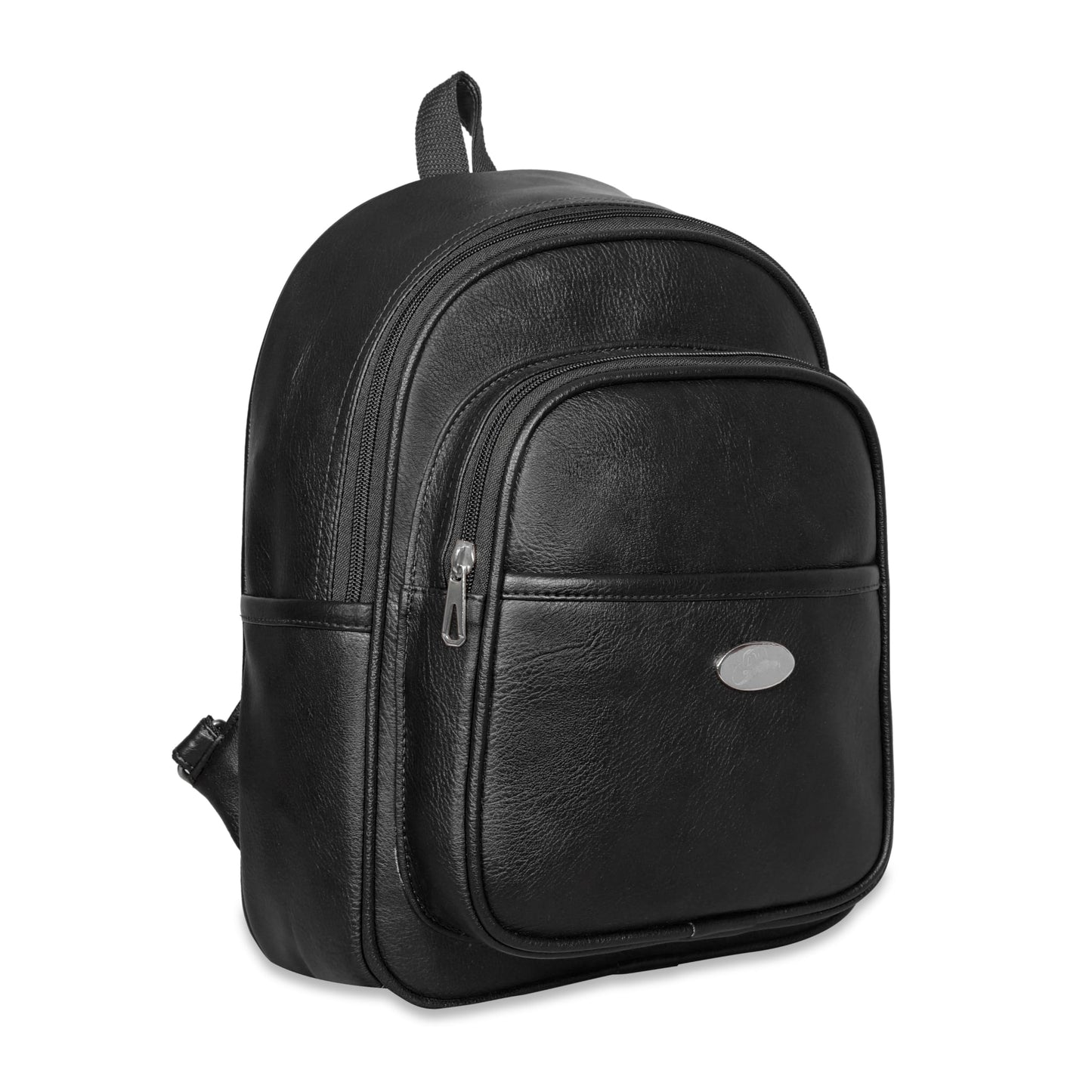 Leather World Backpack for Women Vegan Leather Travel Backpack Vintage Shoulder Bags Girls - Black