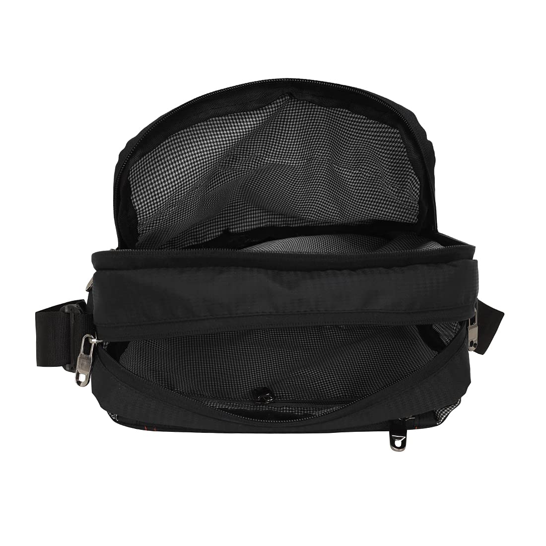 Fly Fashion Nylon Sling Bag for Men Cross Body Travel Office Business Messenger one Side Shoulder Bag for Men and Women - Black
