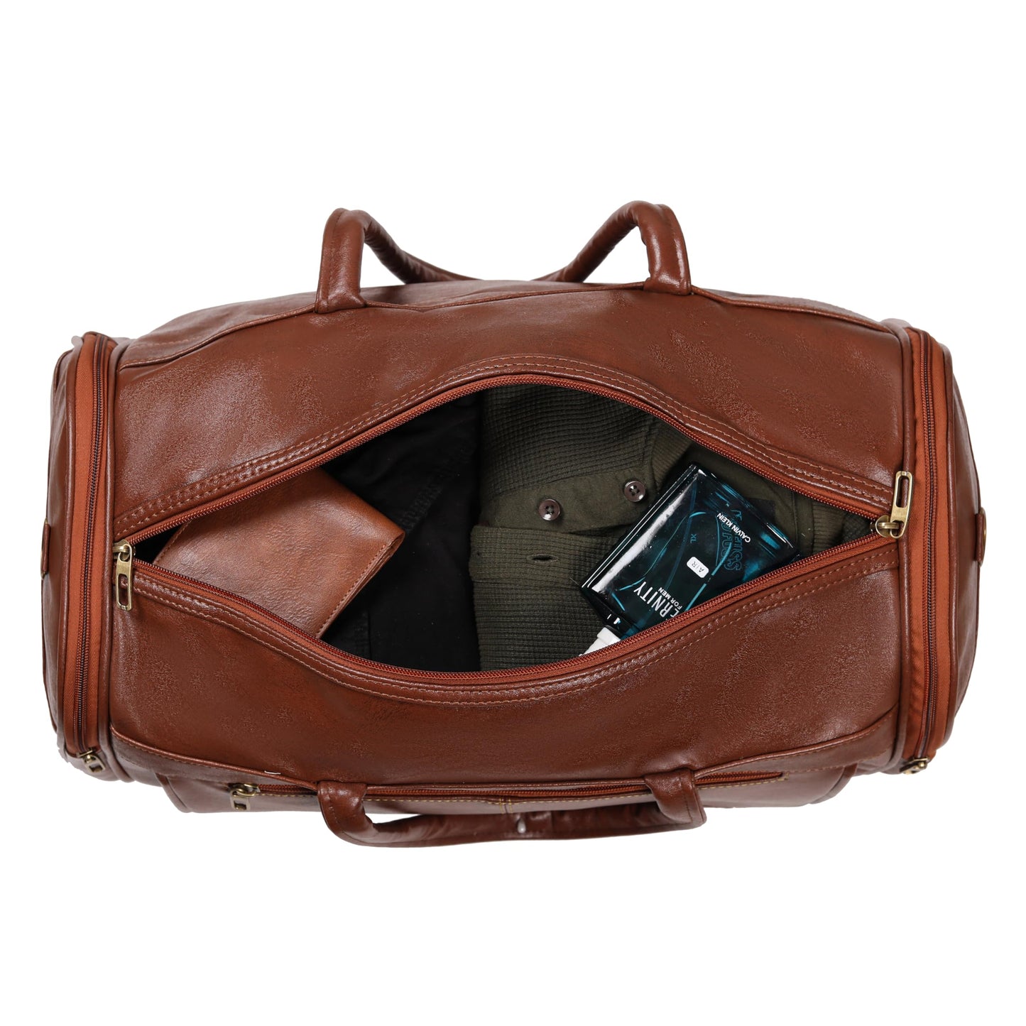 Leather Duffle Bag for Men | Travel, Gym, Sports & Overnight Bag (Tan)