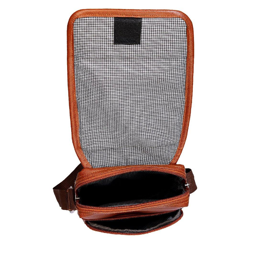 Leather World PU Leather Crossbody Sling Stylish Unisex Convenience