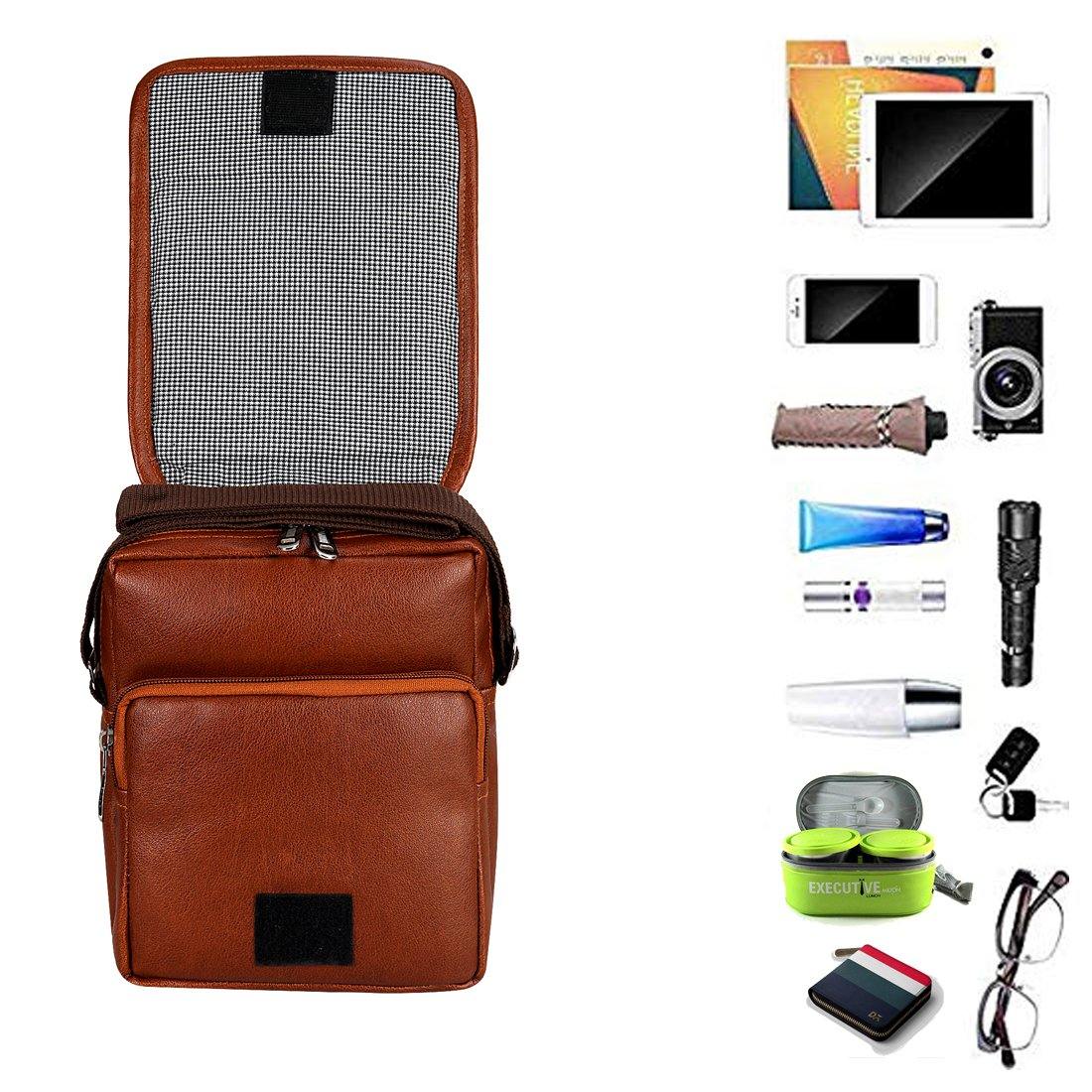 Leather World PU Leather Crossbody Sling Stylish Unisex Convenience