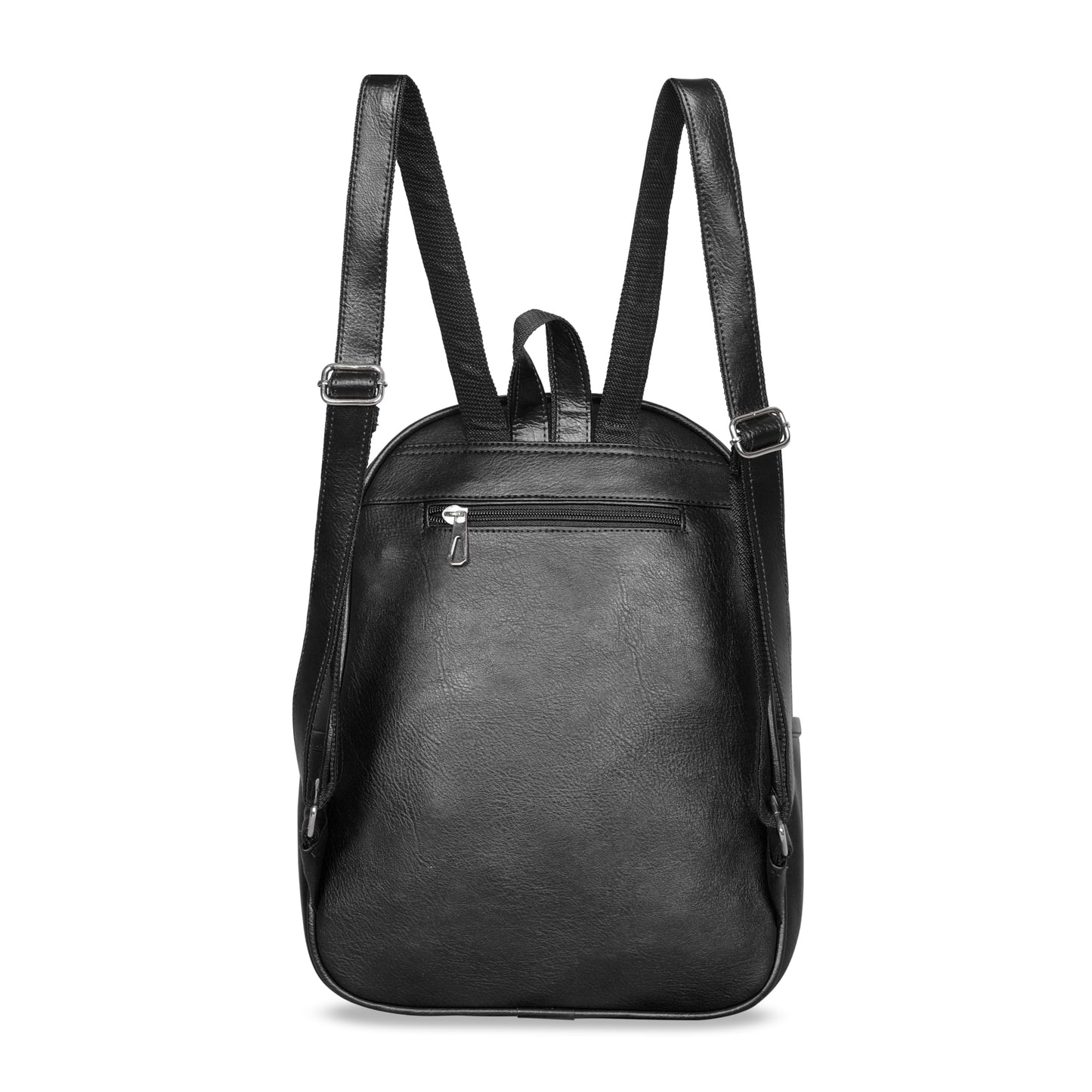 Leather World Backpack for Women Vegan Leather Travel Backpack Vintage Shoulder Bags Girls - Black