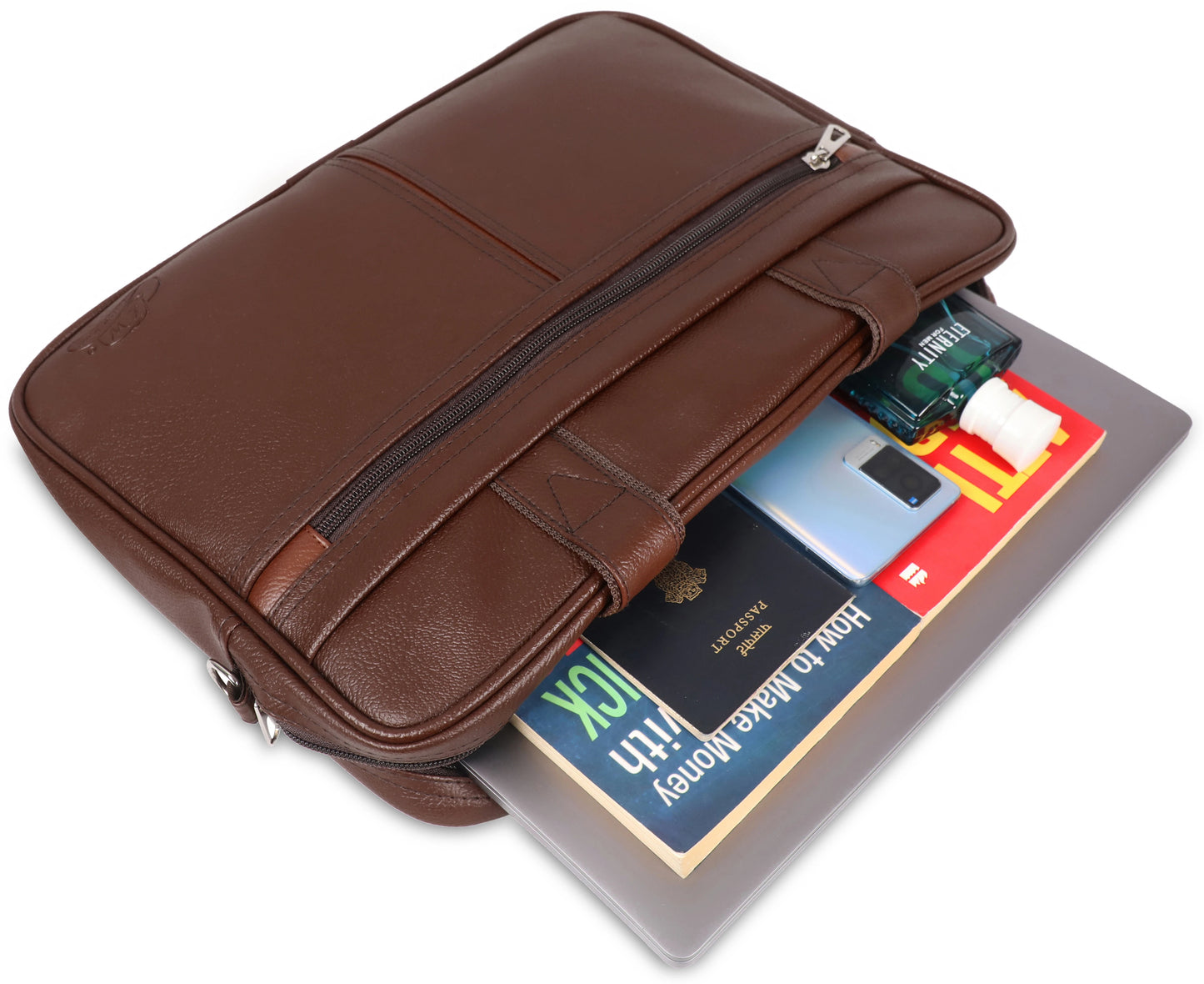 Leather World 15.6 inch Laptop Briefcase Shoulder Sling