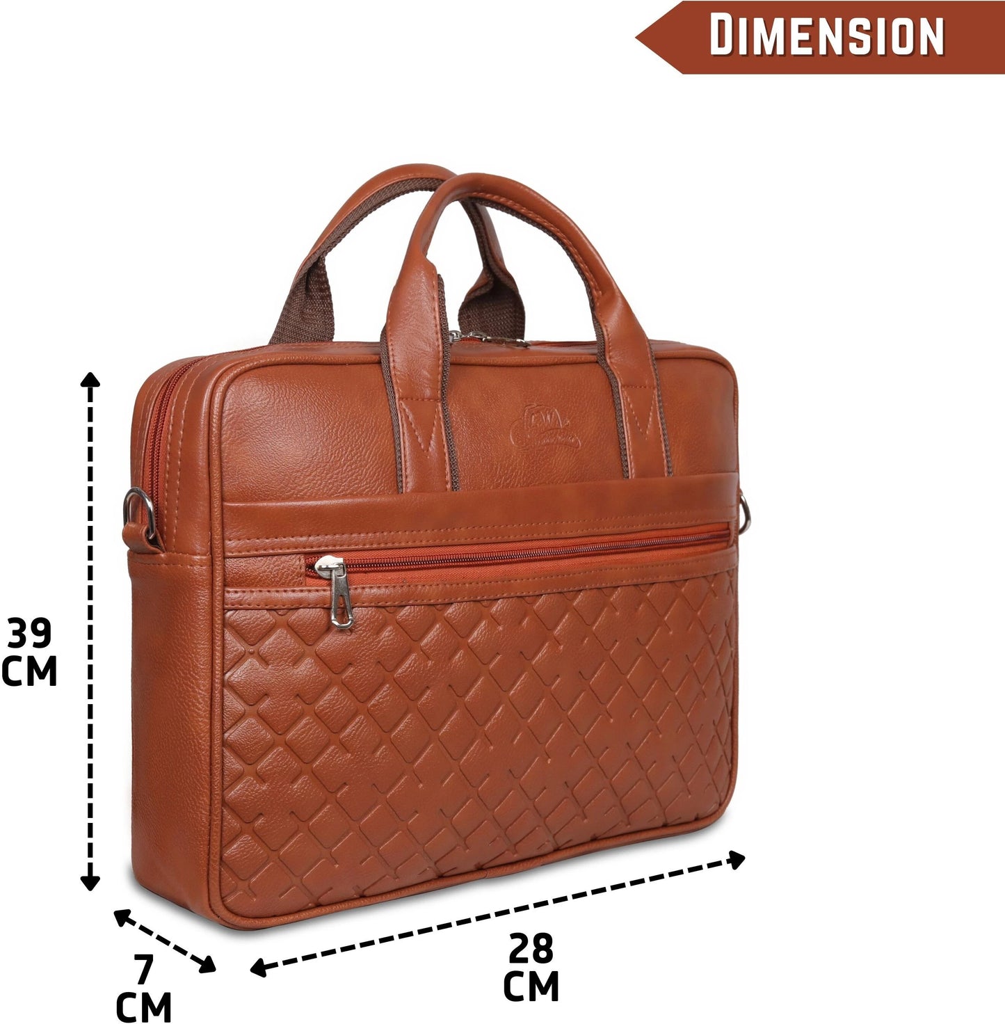 Leather World 15.6 inch Laptop Briefcase Shoulder Sling