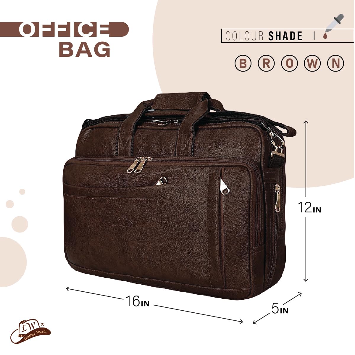 Laptop Office Bag Brown