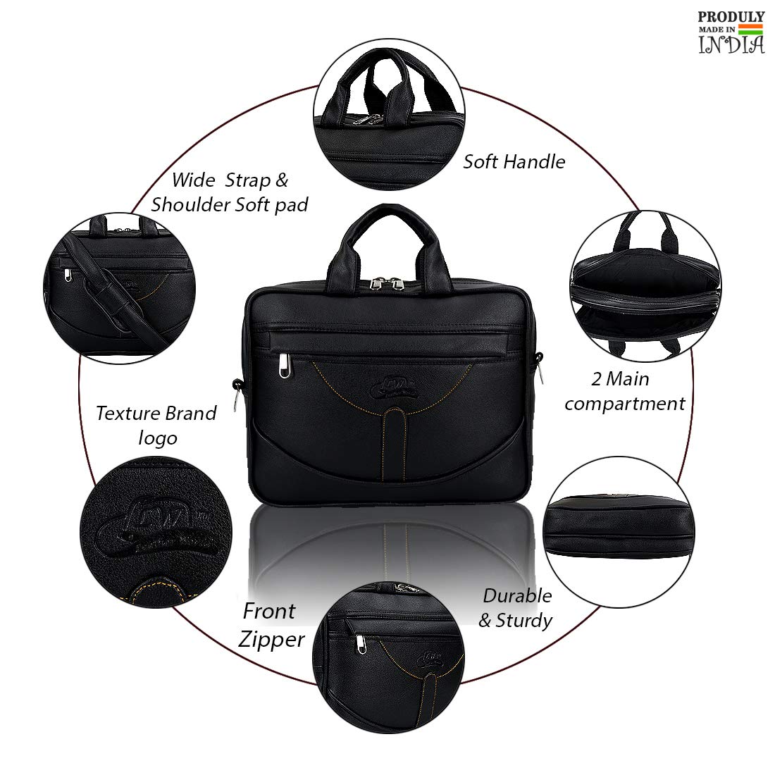 Buy TOURTIER 16 Inch Rolling Laptop Bag, 4 Wheeled Briefcase, Lightweight  Underseat Travel Luggage Bag for Business Travel College, Black at Amazon.in