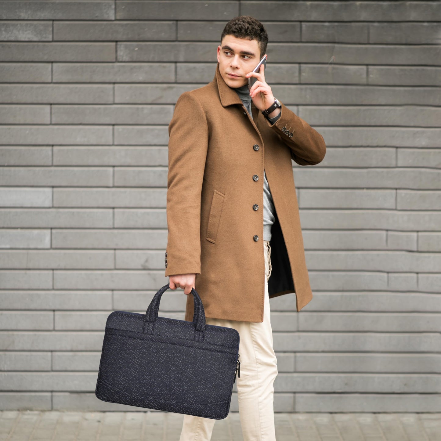 Leather World 15.6 inch Laptop Briefcase Shoulder Sling Office Business Professional Travel Messenger Bag for Men and Women Water Repellent Formal Executive Bags (Blue) 6 Months Warranty
