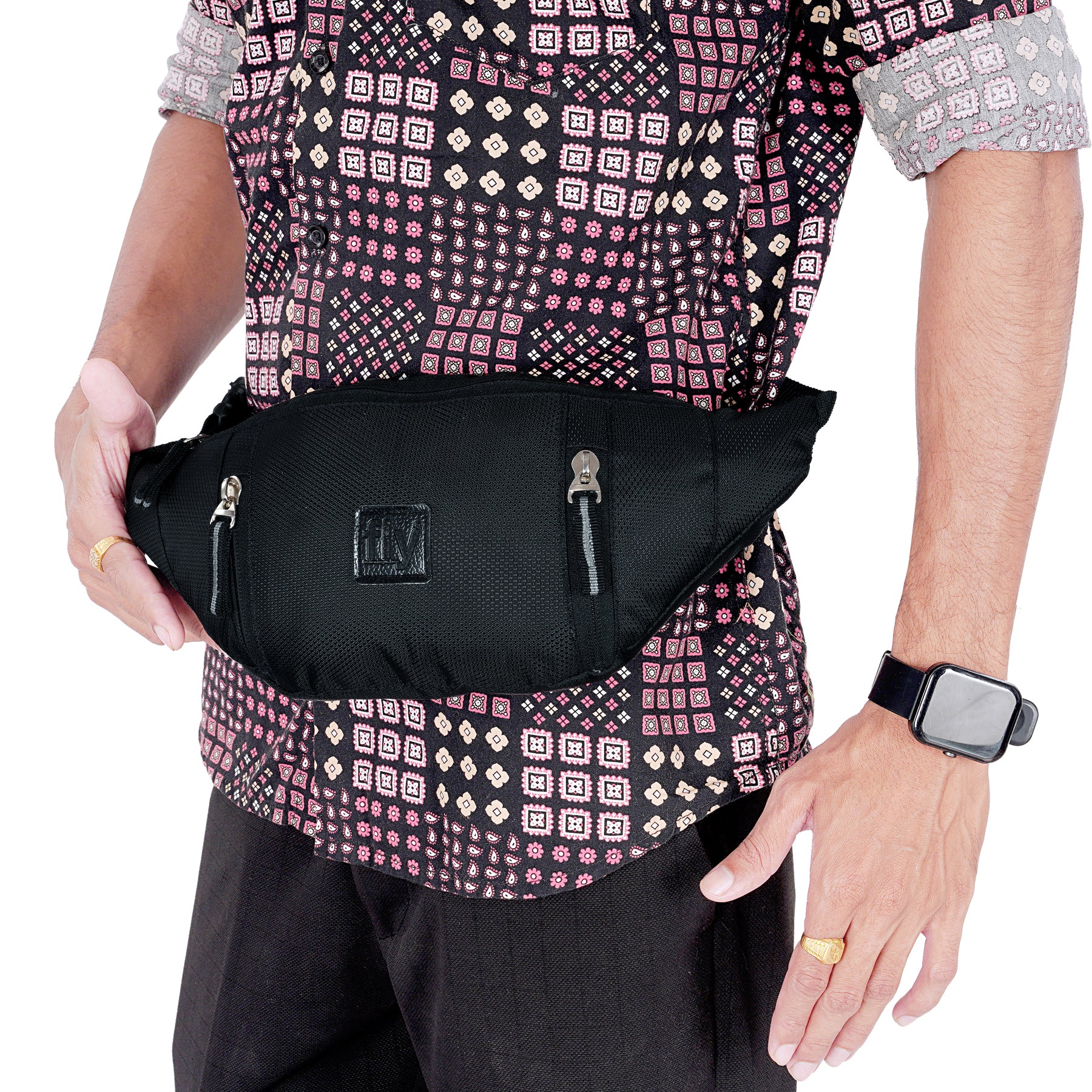 Leather World Waist Bag Travel waist Pouch Belt Sport Bag Bum Bag