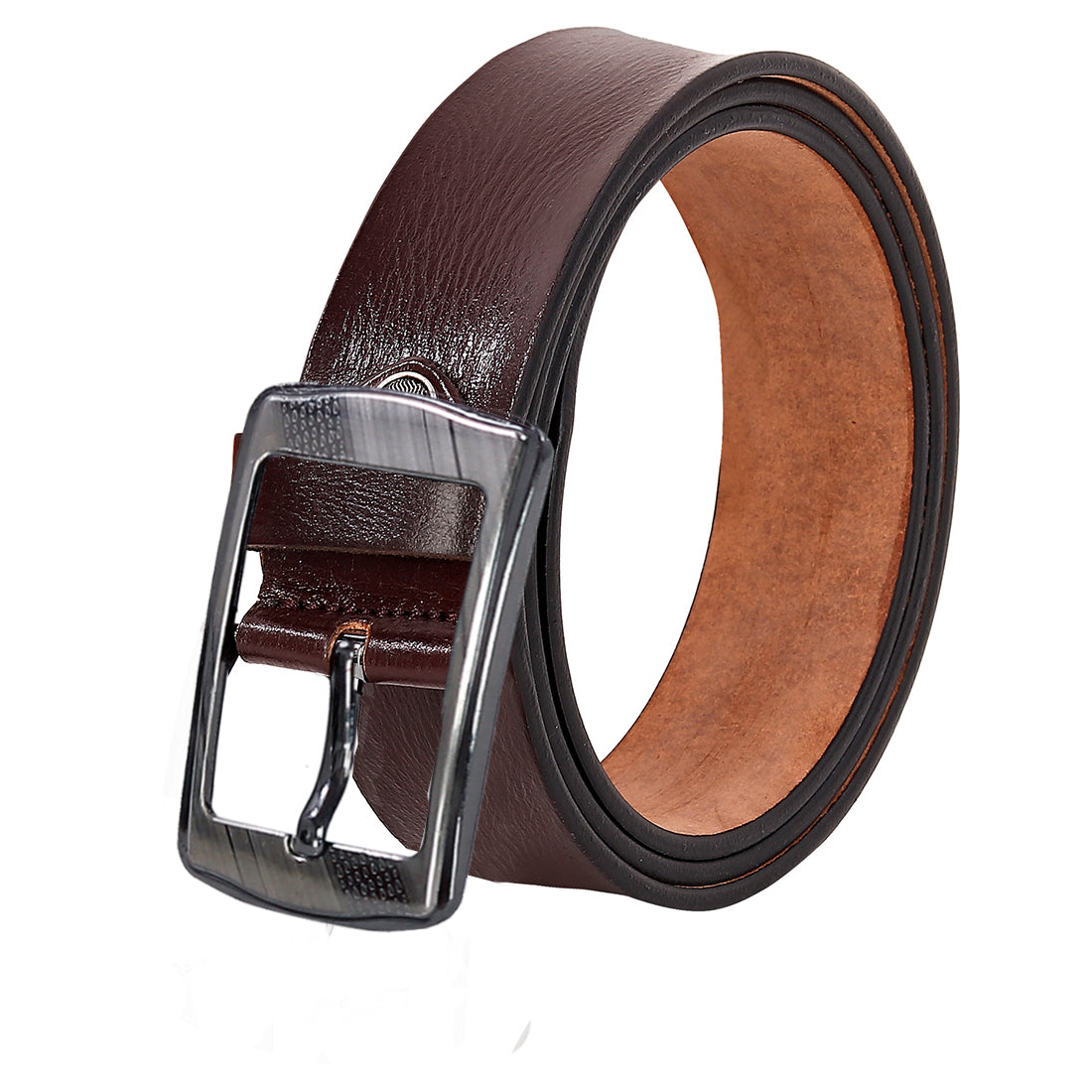 Leather World Formal Casual Brown Color Branded Stylish Genuine Leather Belts For Men