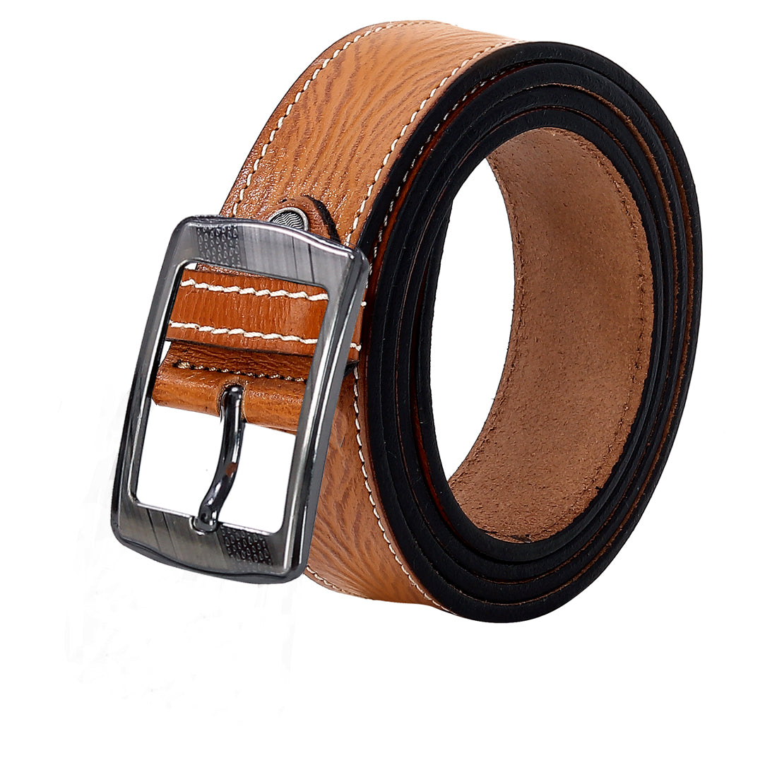 Leather World Formal Casual Tan Color Branded Stylish Genuine Leather Belts For Men