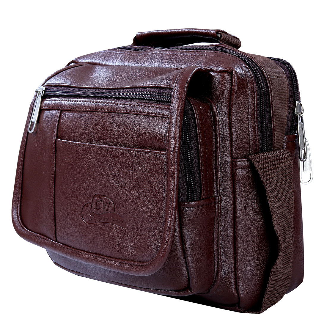 Leather World Unisex Leatherette Sling Bag