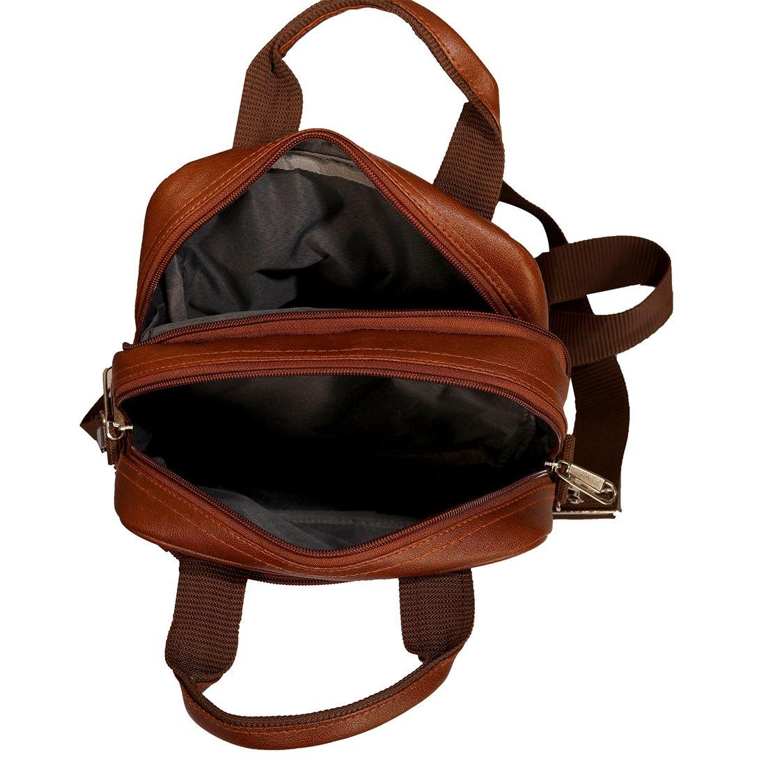 Leather World PU Leather Unisex Spacious Crossbody Sling Bag