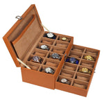 Load image into Gallery viewer, Leather World Unisex 24 Slots Watch Organiser Box - Leatherworldonline.net
