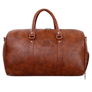 Luxurious Artificial Leather Duffel Bag with Shoe Compartment - Leatherworldonline.net