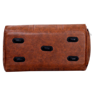 Luxurious Artificial Leather Duffel Bag with Shoe Compartment - Leatherworldonline.net