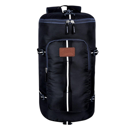 Black Nylon Unisex Casual Adventure Companion Trekking Rucksack Bag