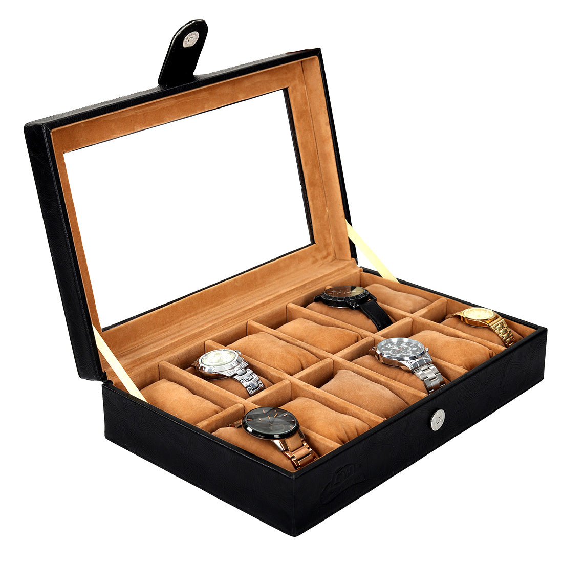 12 Slots Luxury Watch Box Organizer with Viewing Window