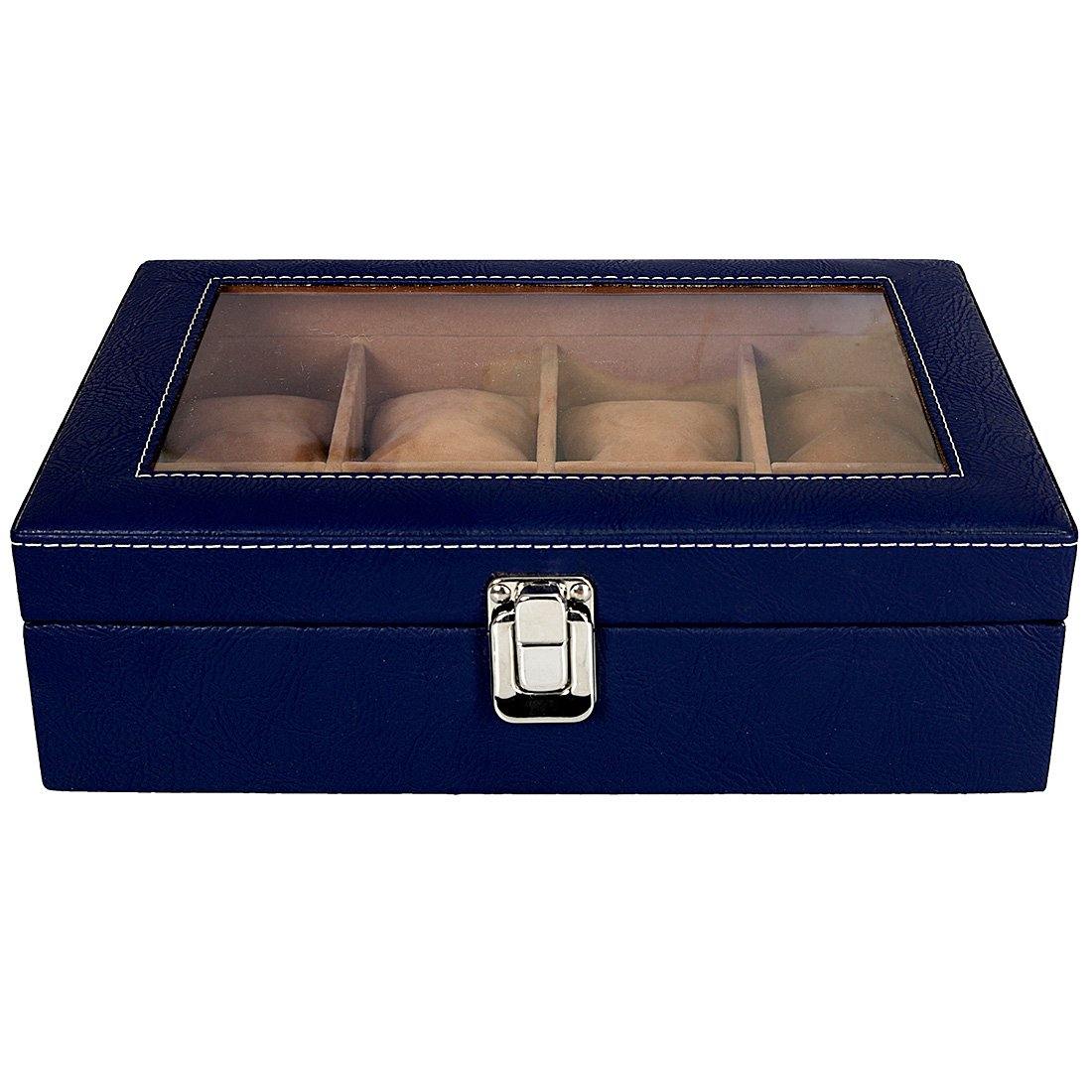 Leather World Unisex 8 Slots Watch Organiser Box - Leatherworldonline.net