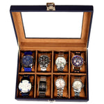 Load image into Gallery viewer, Leather World Unisex 8 Slots Watch Organiser Box - Leatherworldonline.net
