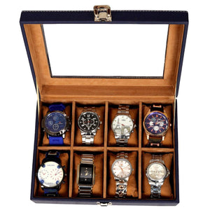 Leather World Unisex 8 Slots Watch Organiser Box - Leatherworldonline.net