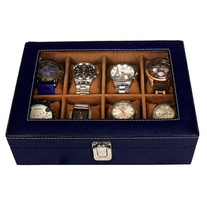 Leather World Unisex 8 Slots Watch Organiser Box - Leatherworldonline.net