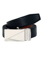 Load image into Gallery viewer, Leather World Auto Lock Buckle Vegan Leather Formal Black Belt For Men Elegant Gift Box
