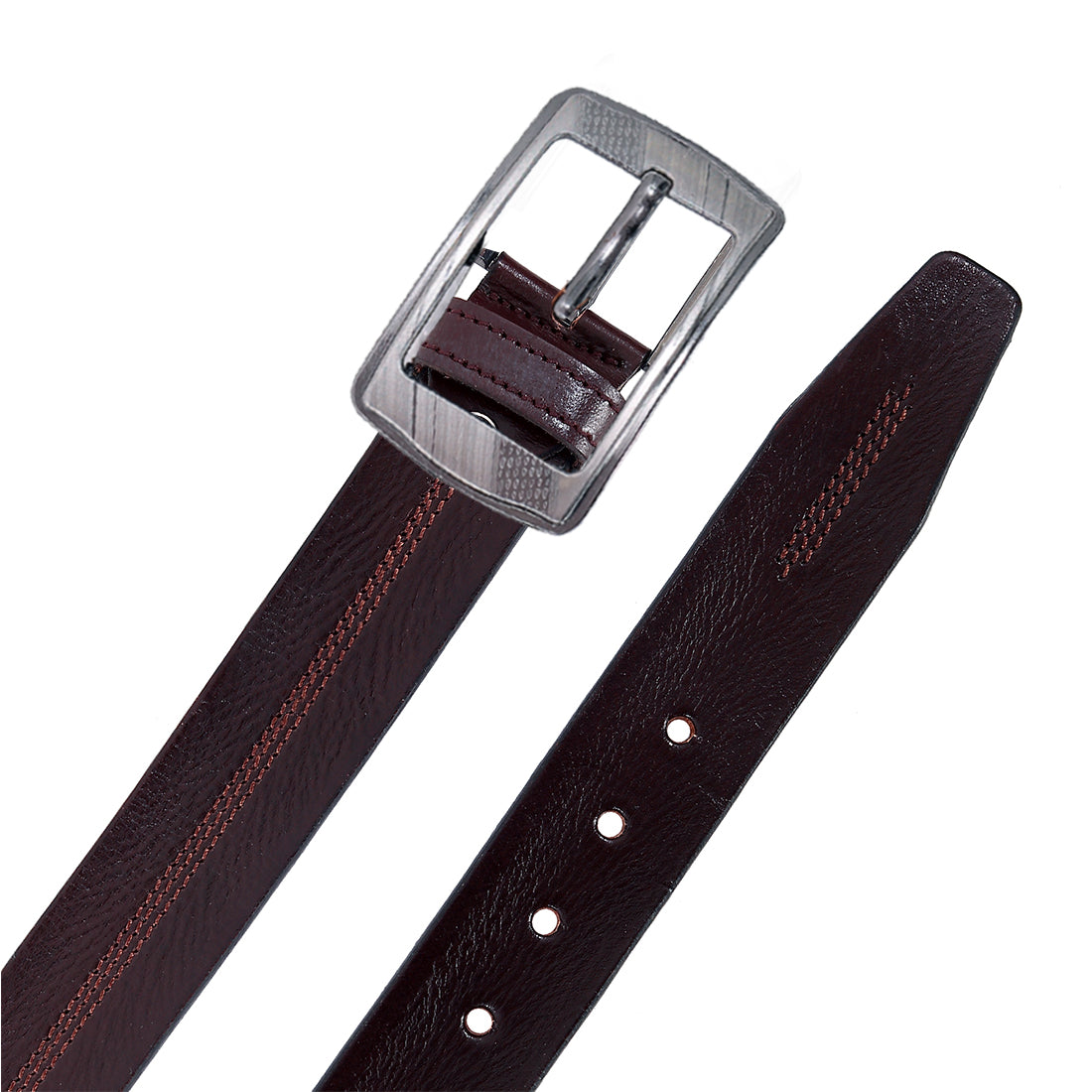 Leather World Formal Casual Brown Color Branded Stylish Genuine Leather Belts For Men