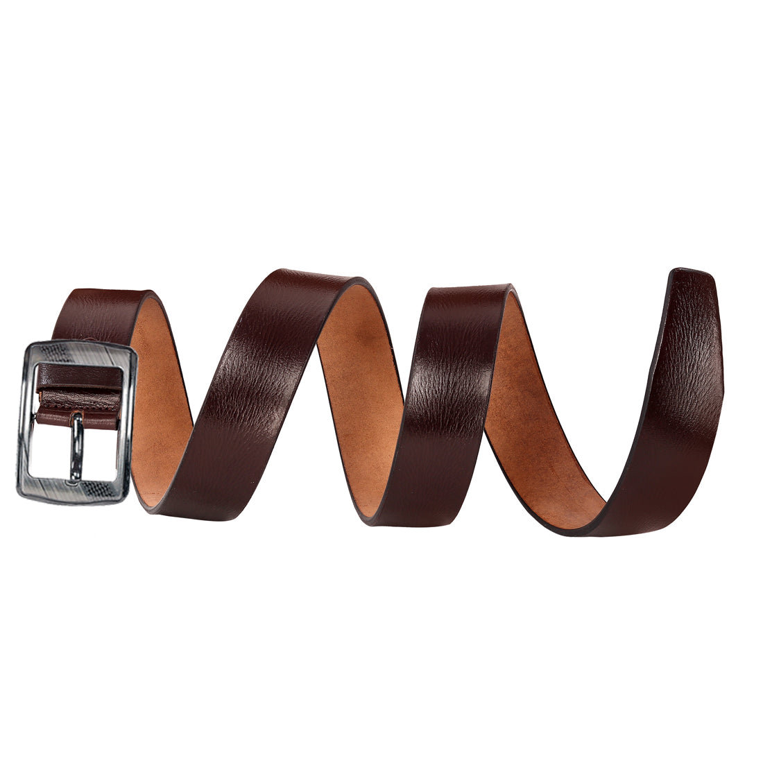 Leather World Formal Casual Brown Color Branded Stylish Genuine Leather Belts For Men