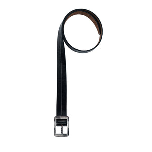 Leather World Pin Lock Buckle Genuine Leather Formal Casual Black Belt For Men Elegant Gift Box