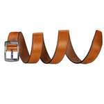 Load image into Gallery viewer, Leather World Formal Casual Tan Color Branded Stylish Genuine Leather Belts For Men
